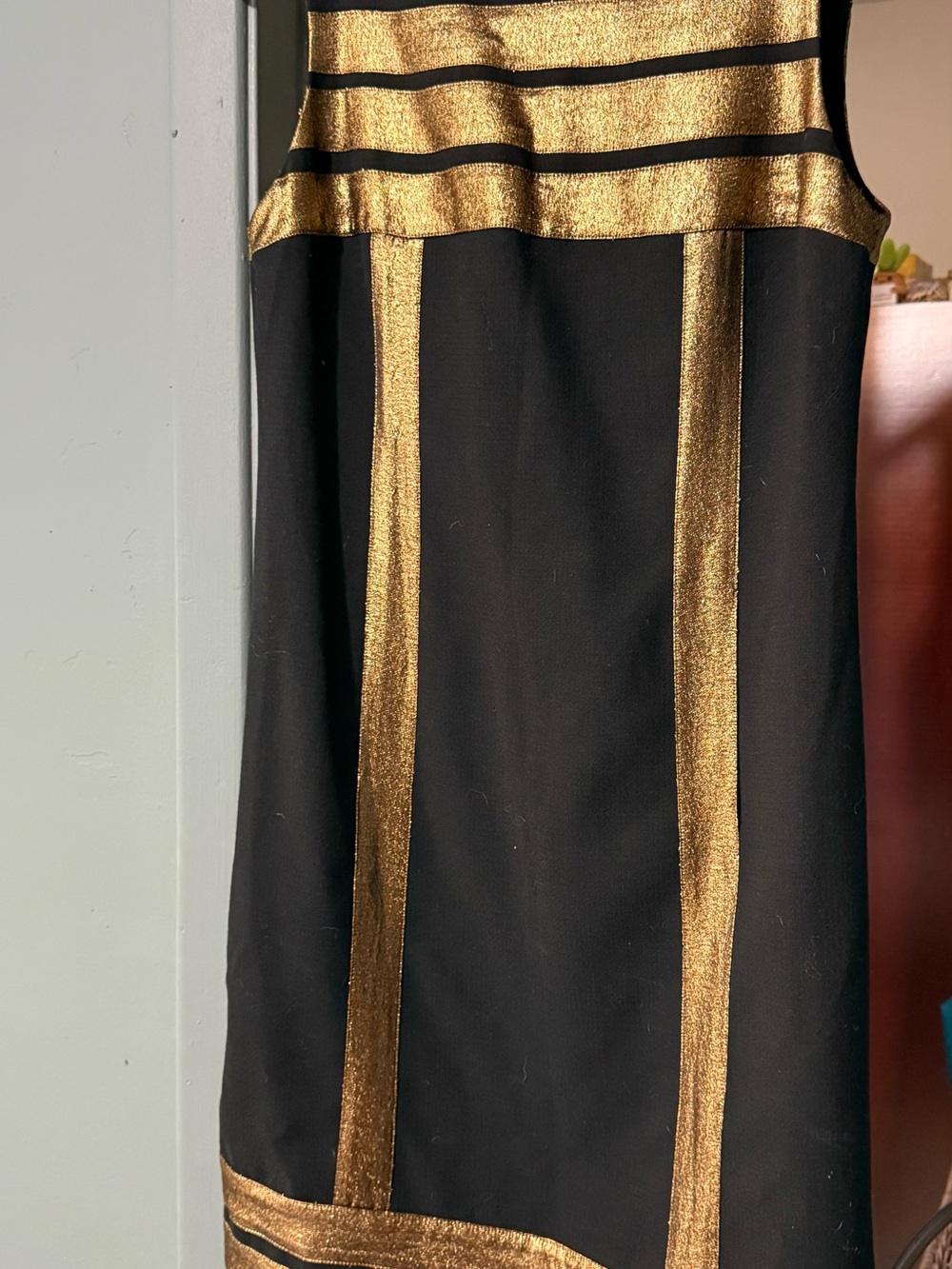 NWT: Tory Burch Black and Gold dress Size 10